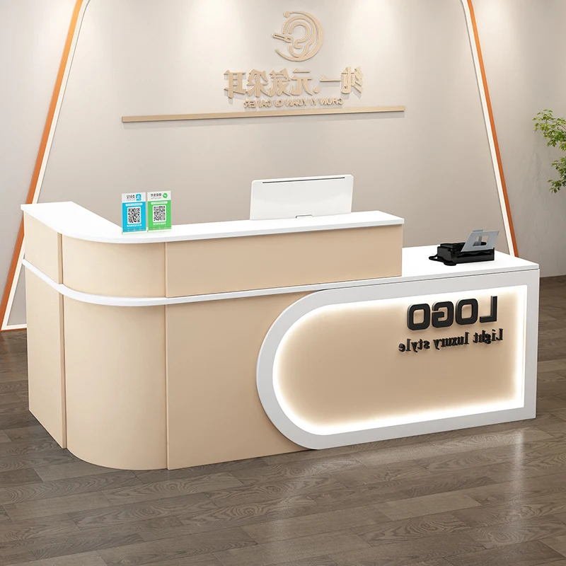 ديكورات مكاتب استقبال التجميل الفاخرة الحديثة مكتب الاستقبال مكافحة صالون تجميل مكتب الاستقبال الأثاث التجاري