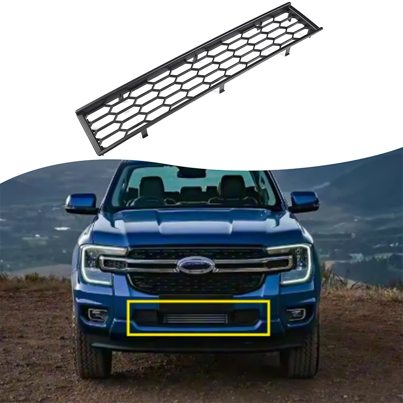 

For Ford Range T9 SPORTXLSXL 2023+ ABS Black Car Front Grille Under Insect Screen Cover Car Exterior Accessories