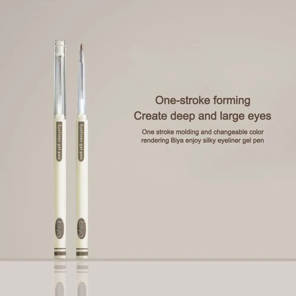 Lápiz Delineador de ojos en Gel resistente al agua y a prueba de manchas, lápiz Delineador de ojos con detalles triangulares precisos de pigmento alto y duradero