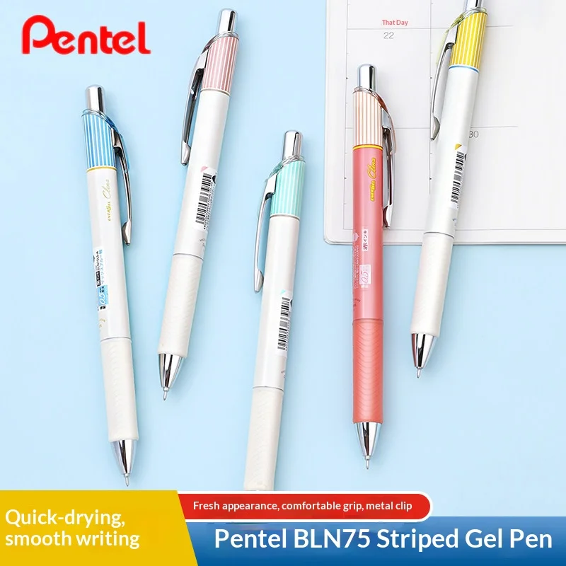 

Pentel Energel BLN75 Stripe Edition Gel Pens,Minimalist Stainless Nib Stable Writing 0.3/0.4/0.5mm For Students,Stationery Lover
