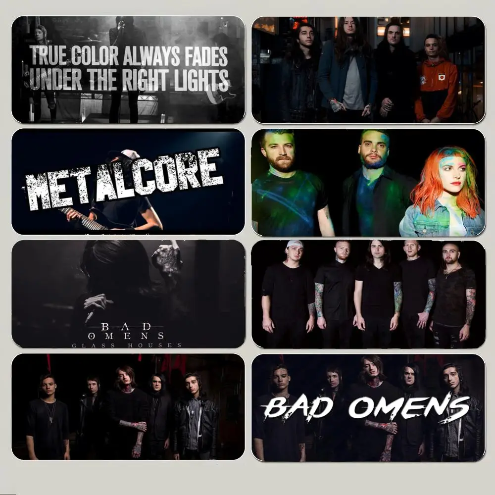 

Популярный коврик для мыши Rock Band Bad Omens P-Paramore, большой игровой коврик для мыши с толстым прошитым краем, нескользящий коврик для стола