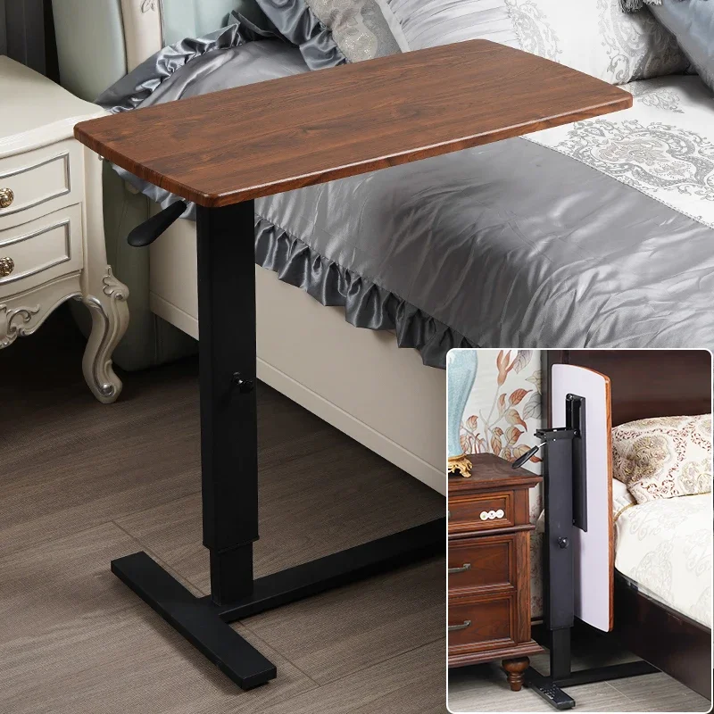Adjustable Bedside Table with Wheels Foldable Laptop Desk Mobile Study Table for Small Spaces Bedroom Compact Computer Tables