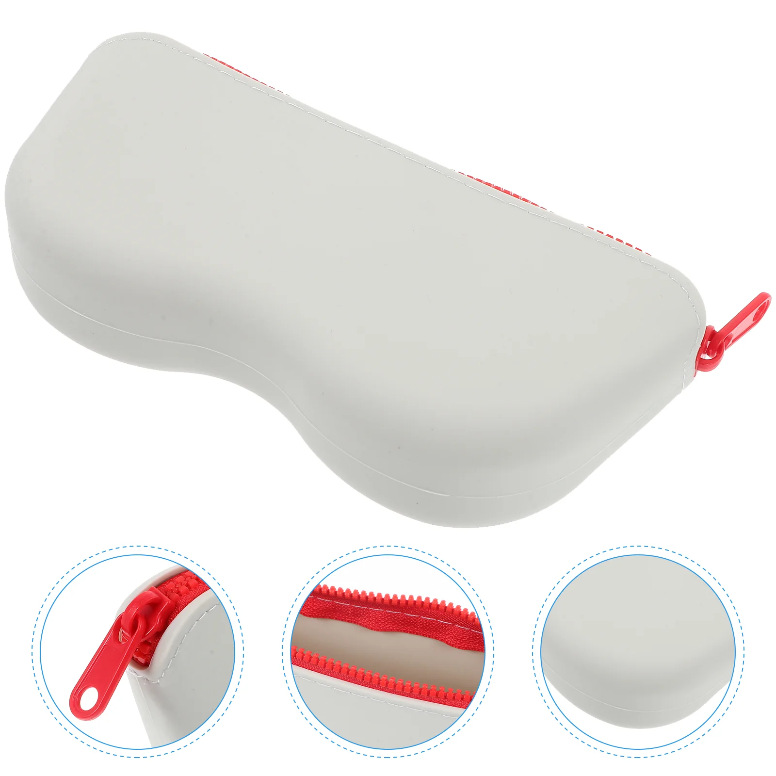 10PCS Silicone Glasses Pouch Compact Eyeglass Case Zipper Waterproof Dustproof Stylish Fashionable Multi Function for Men