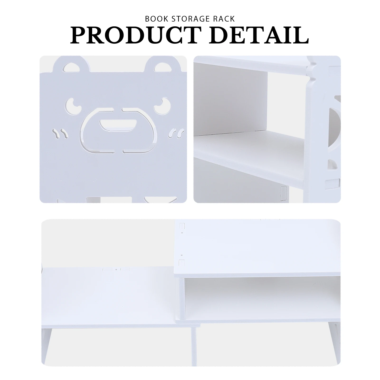 

1pc Creative Book Shelf Small Bookshelf For Office Desktop Storage Rack Organizer White File Folder Mail Stand Tabletop
