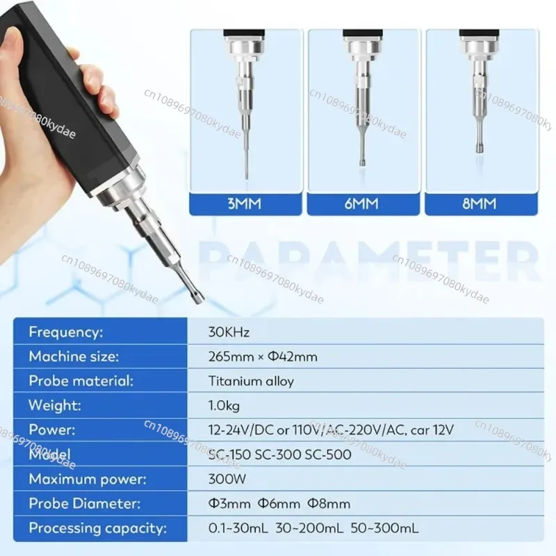 30KHz Ultrasonic Emulsifier Processor Extractor Titanium Alloy Rod Sonicator Vibration Bar Sonic Homogenizer Mixer Disruptor