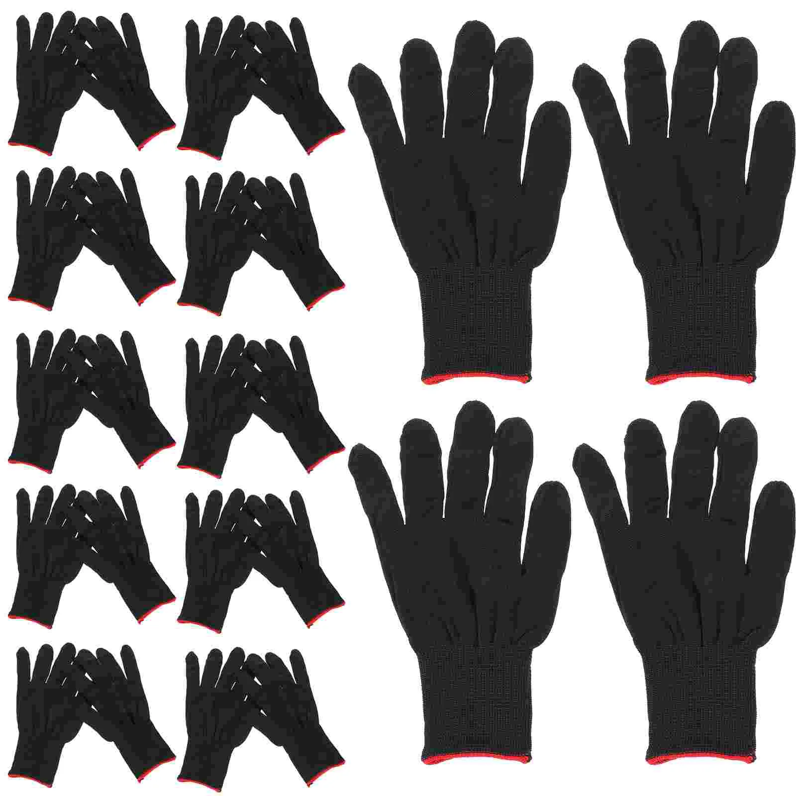 12 Pairs Gloves Work Knitted for Electronic Assembly Protection Clean Protective Polyester