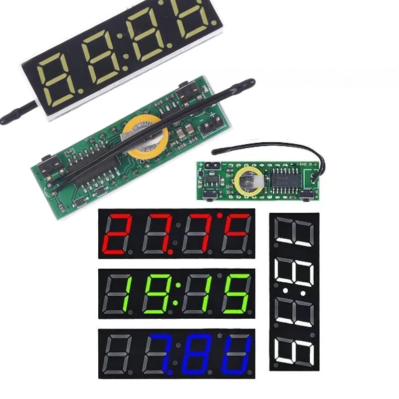 

Качество DC5.0 ~ 30 В цифровые часы модуль температуры и напряжения DIY время/термометр/вольтметр модификация автомобильных часов RX8025T чип