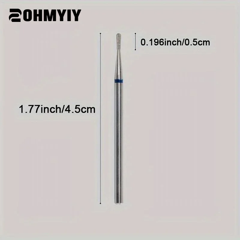 1 ชิ้นเปลวไฟเจาะเล็บ Bits เครื่องตัดเพชรสําหรับเล็บ 3/32 ''Pro เจาะเคล็ดลับสําหรับเล็บ Cuticle ลบเครื่องมือ