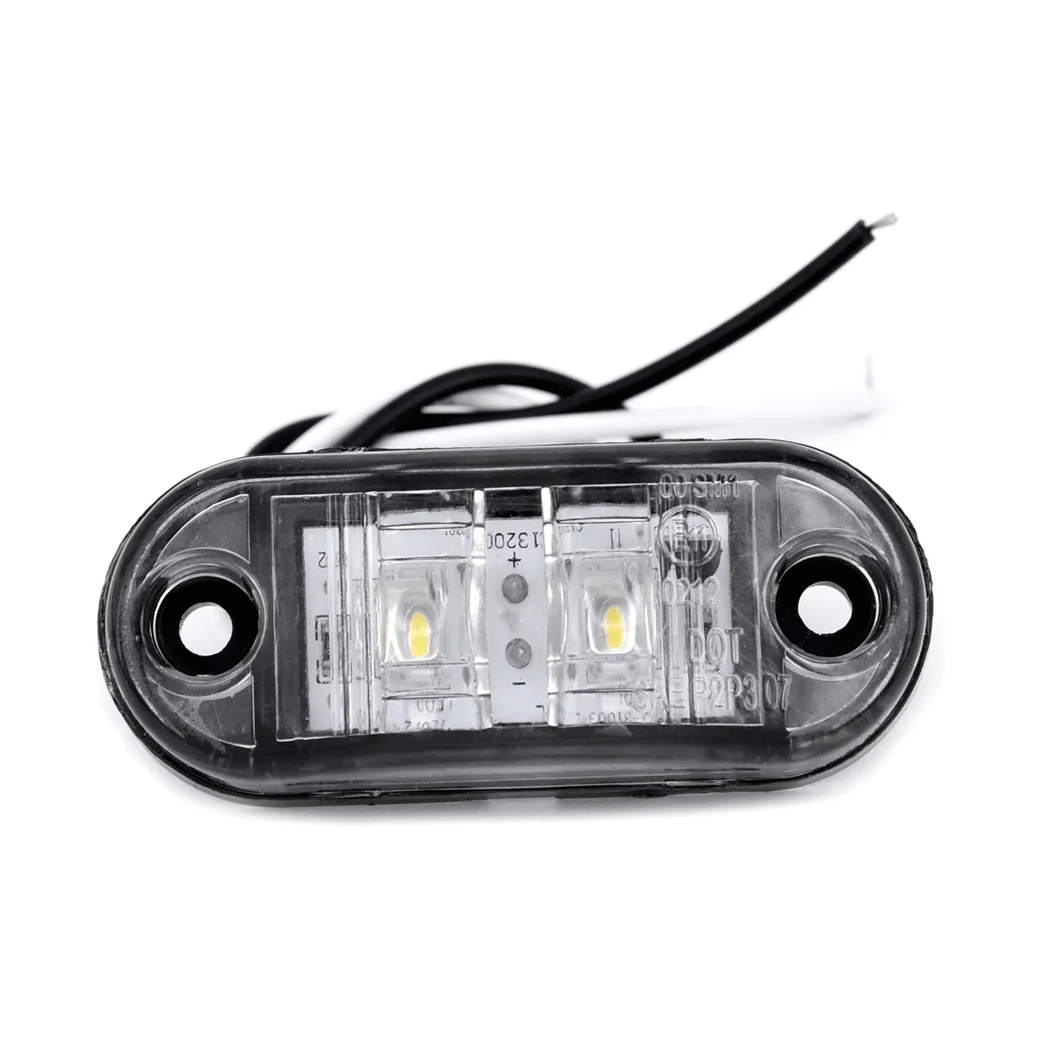 2 unids/set 12V 24V LED marcador lateral de coche luz trasera remolque camión luces de posición lateral lámpara trasera blanca accesorios para automóviles