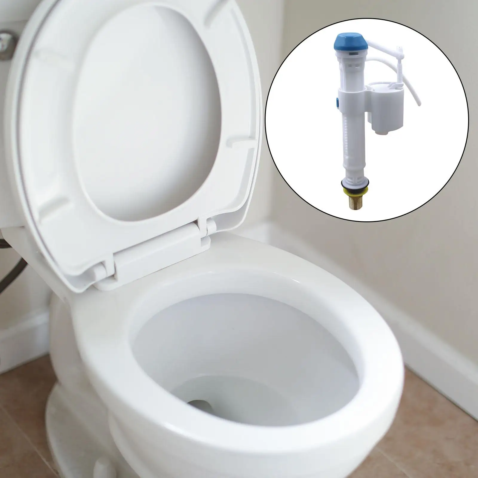 Toilet Filling Valves Adjustable Height 19.5-30.5cm for , White