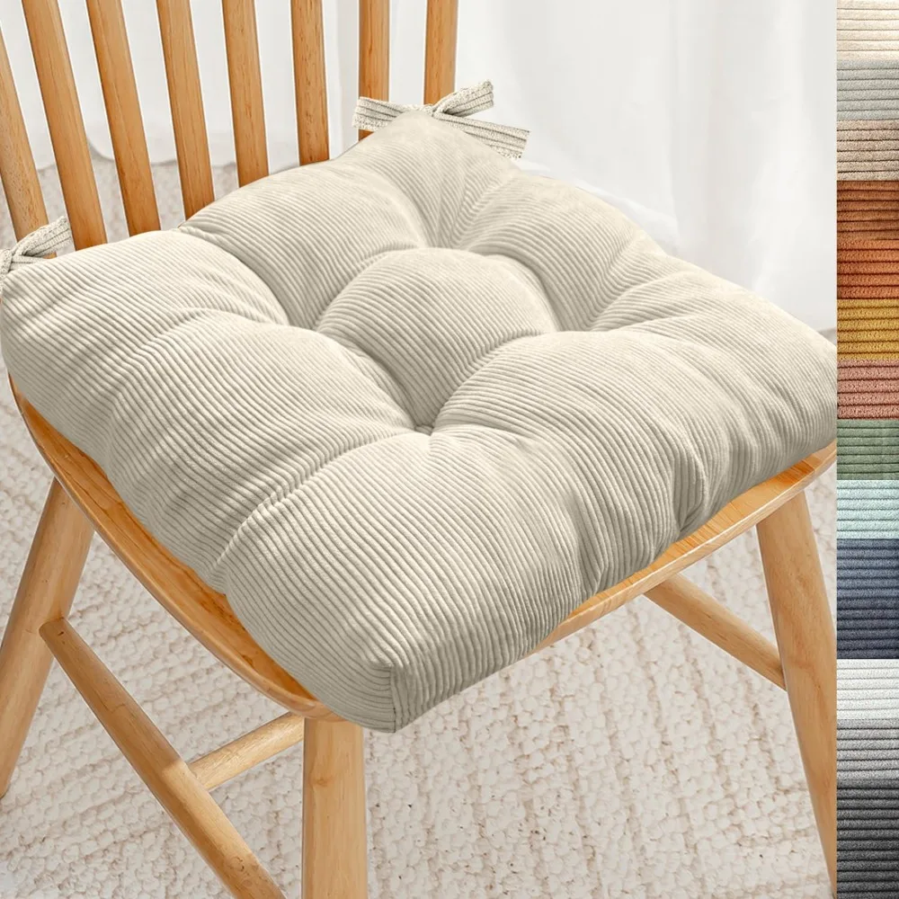 Cojines Cuadrados Personalizados con Correas, Cojines de Pana para Ventanas, Bancos, Sillas, Asientos de Patio, Cojines para Ventanas de Baía, Comedor y Cocina