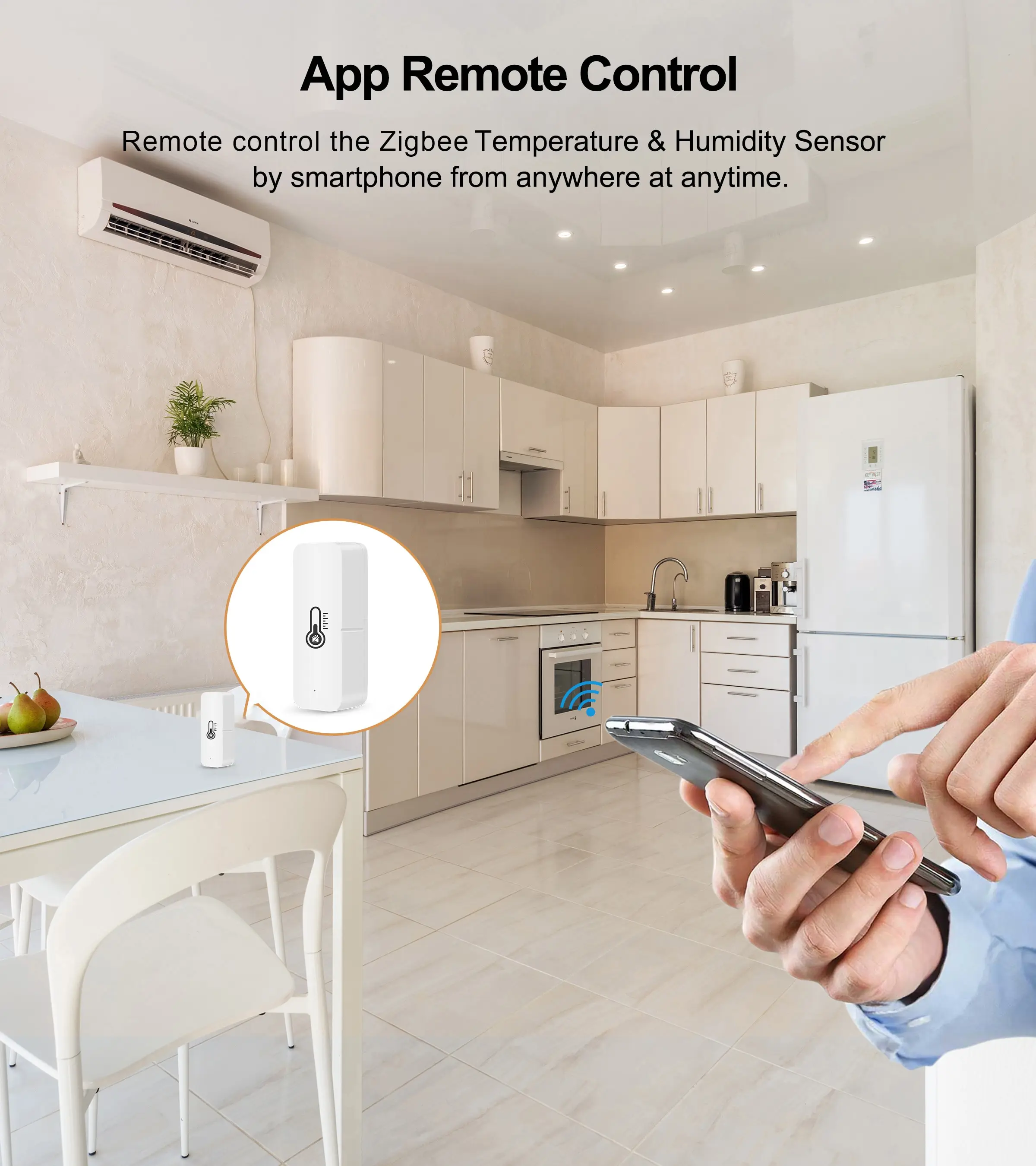 Tuya Zigbee sensore di temperatura e umidità necessita di Zigbee Gateway Hub Smart Home igrometro per interni Alexa Google Voice Control