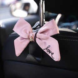 1PC Cute Diamond Bowknot Car Seat Headrest Hook Hanger Storage Organizer Universal for Handbag Purse Coat Accessories S Type
