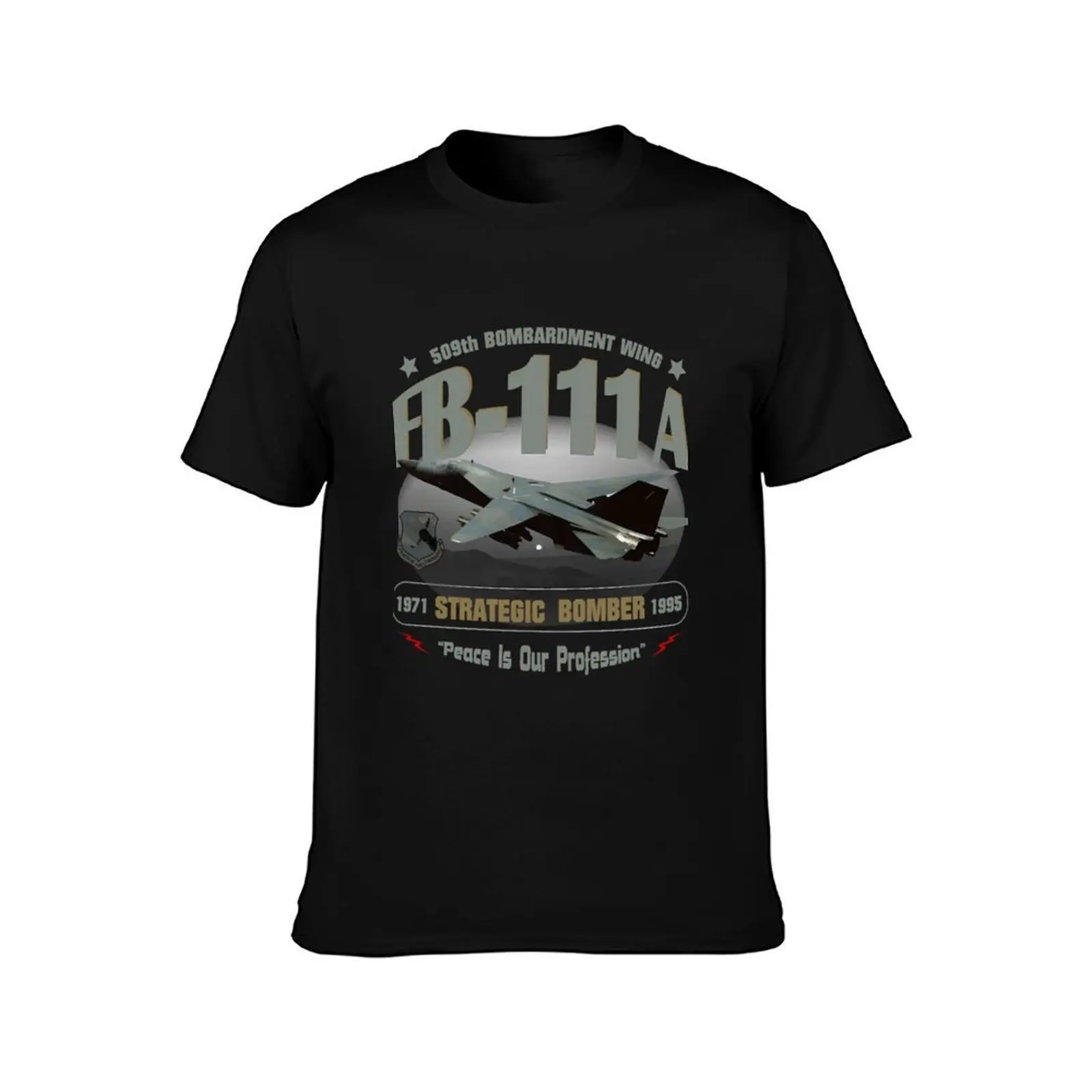 Fb-111A Strategic Bomber 509Th Pease Afb T-Shirt, Summer Casual Cotton Tee, Oversized Streetwear Tops, Vintage Graphic Print