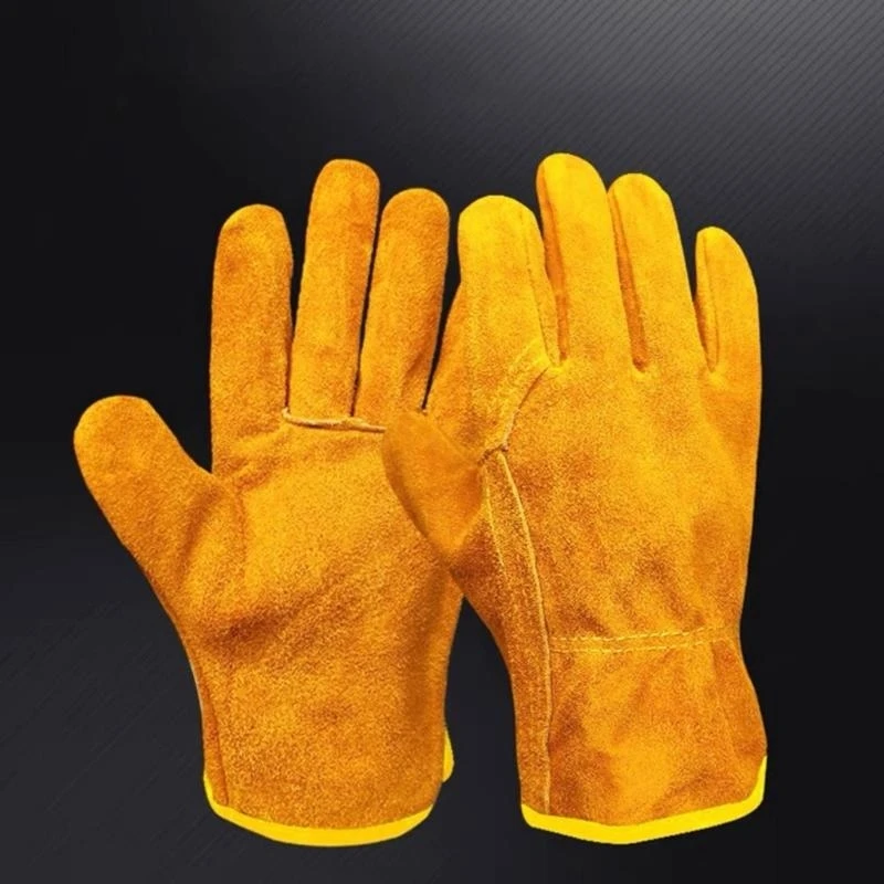 

K0EA кожаные рабочие перчатки для мужчин и женщин, удобные садовые перчатки, дышащие защитные рабочие перчатки для