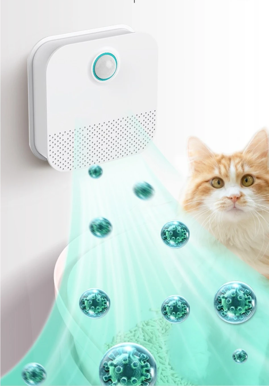 Smart Cat Odor Purifier For Cat Litter Box Deodorizer Pet Toilet Air Purifier Dog Cat Litter Deodorant