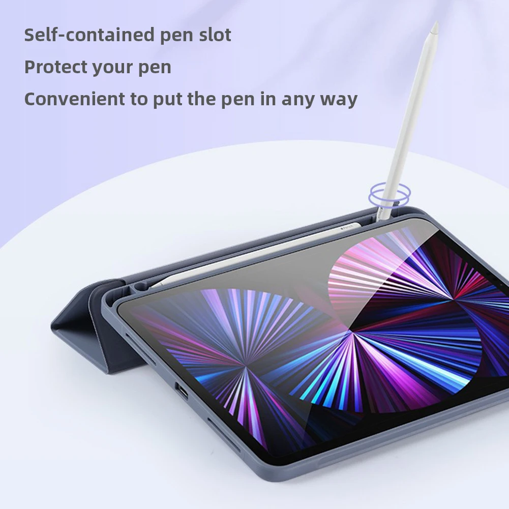 เคสสำหรับ iPad Air 5/4 2024 10.9นิ้ว, เคสแท็บเล็ตกันกระแทกและกันกระแทกอัตโนมัติเคสที่วางแท็บเล็ต