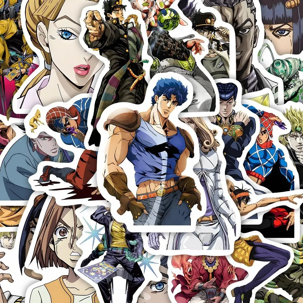 JoJo Bizarre Adventure Stationery Stickers Anime Kujo Jotaro Sticker Stationery Student Cartoon Waterproof Graffiti Decorate