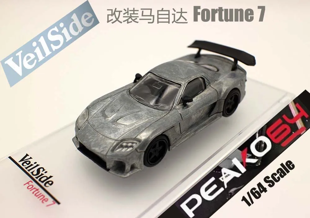 

New Peako64 1/64 Scale Veil Side Fortune 7 No Painting Web Special Diecast toys Miniature 3 inches Cars For Collection Gift