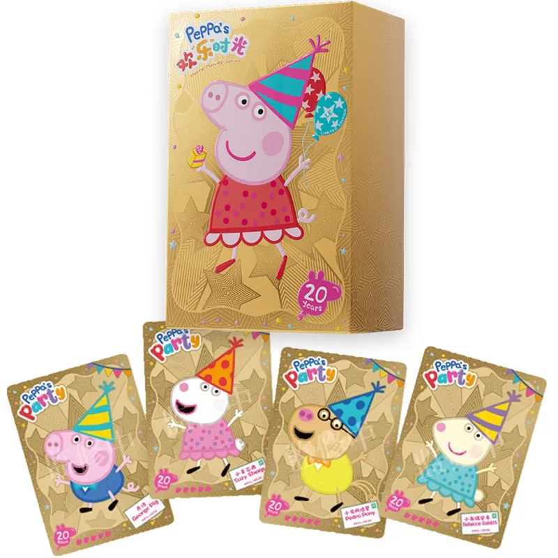 Peppa pig cartão feliz tempo coleção cartões edição de colecionador pacote coleção edição limitada caixa de presente brinquedos presente