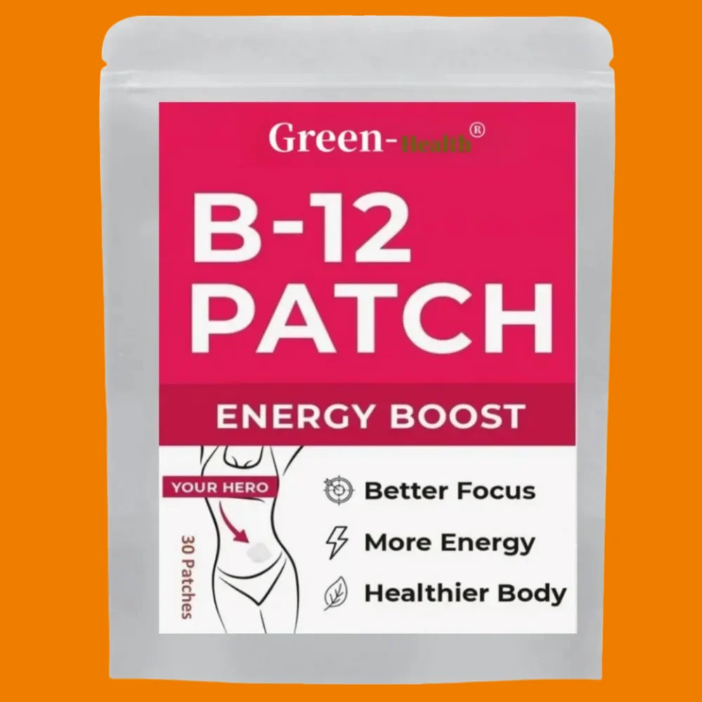 

B12 Transdermal Patches - 100% Natural Vitamin Patches For Women, Energy, & Body Support,30 Patches One Month Supply