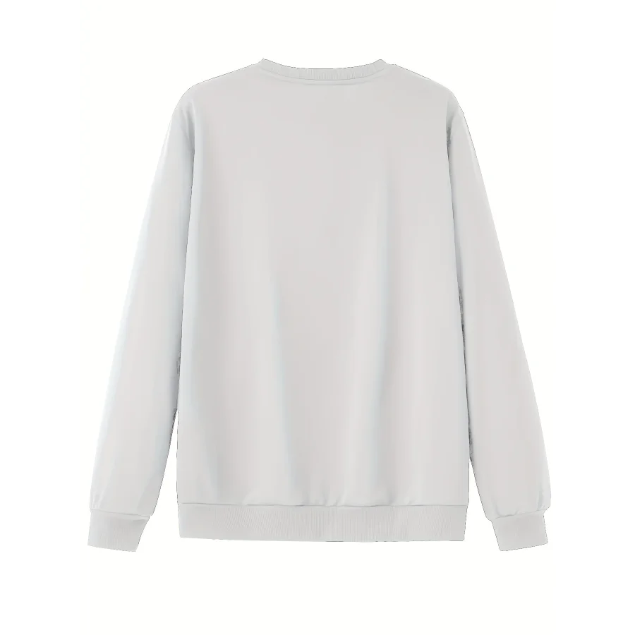 Casual sweatshirt met ronde hals Lente en herfst Lange mouwen Engelse bedrukte losse top met ronde hals, vol persoonlijkheid