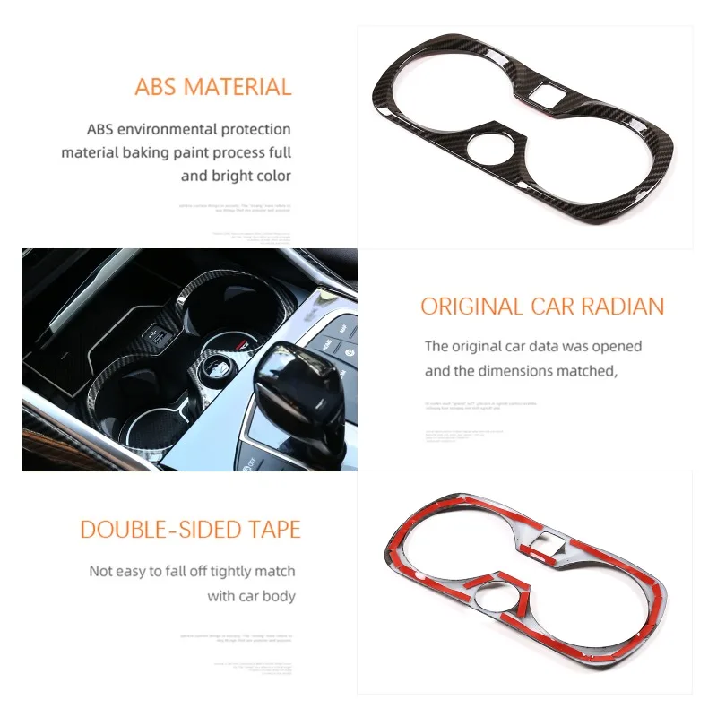 سيارة مركز وحدة التحكم كأس الماء حامل الإطار الديكور غطاء الكسوة لسيارات BMW 3 سلسلة G20 320d 320i 330d 330i 318i 325Li 2020-2022