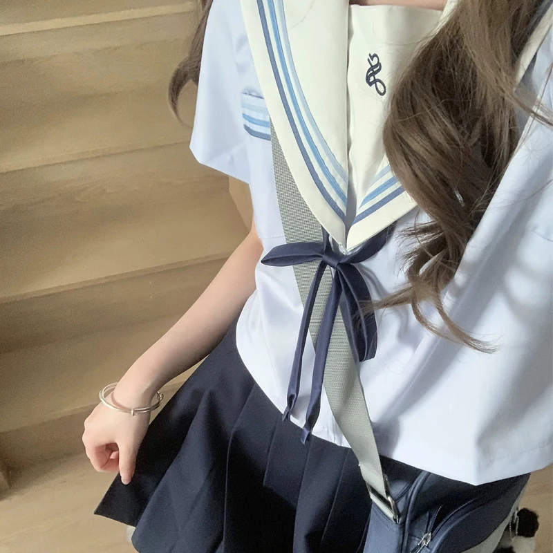 2025 roupa de marinheiro japonês uniforme feminino do ensino médio jk uniformes coreano chinês roupas escolares manga curta terno seifuku menina
