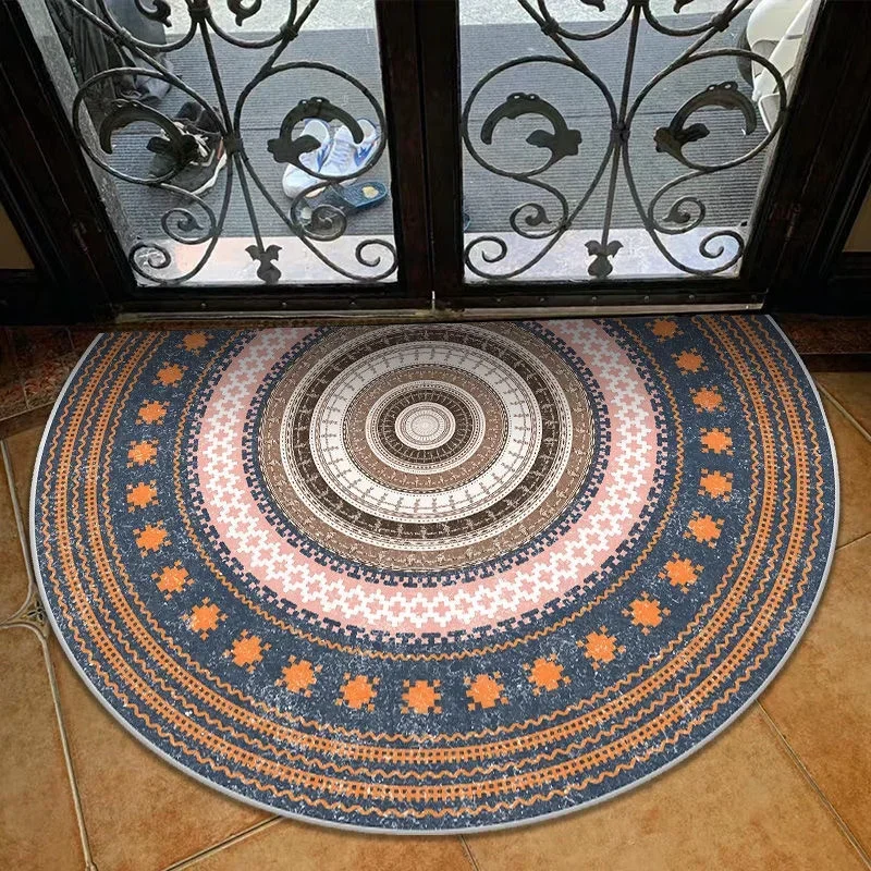 Ethnic Semicircle Bohemia Entrance Doormats Anti-Slip Bath Mat Soft Geometric Home Decor Welcome Floor Mats Carpet Bedroom Rugs