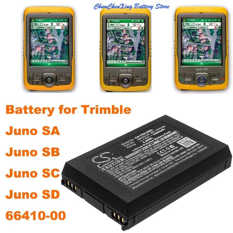 Cameron Sino 2400mAh battery 66450-00, BA-1405206 for Trimble 66410-00, Juno SA, Juno SB, Juno SC, Juno SD