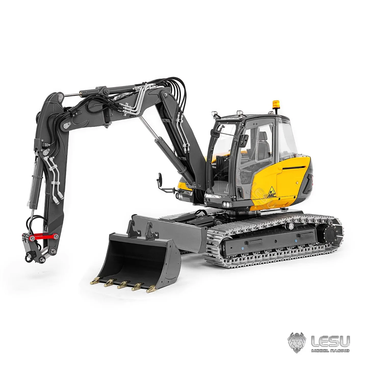 

LESU MC15 4 Arms Metal 1/14 Hydraulic Remote Control Excavator KIT Model RC Digger Dual Pumps 9 Ways Valve Light Sound Motor