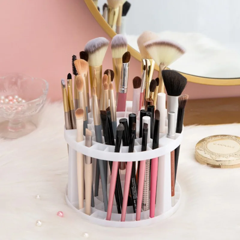 Makeup Brushes Storage Large-Capacity Cosmetic Brush Holder Air-Dry Stand Rack