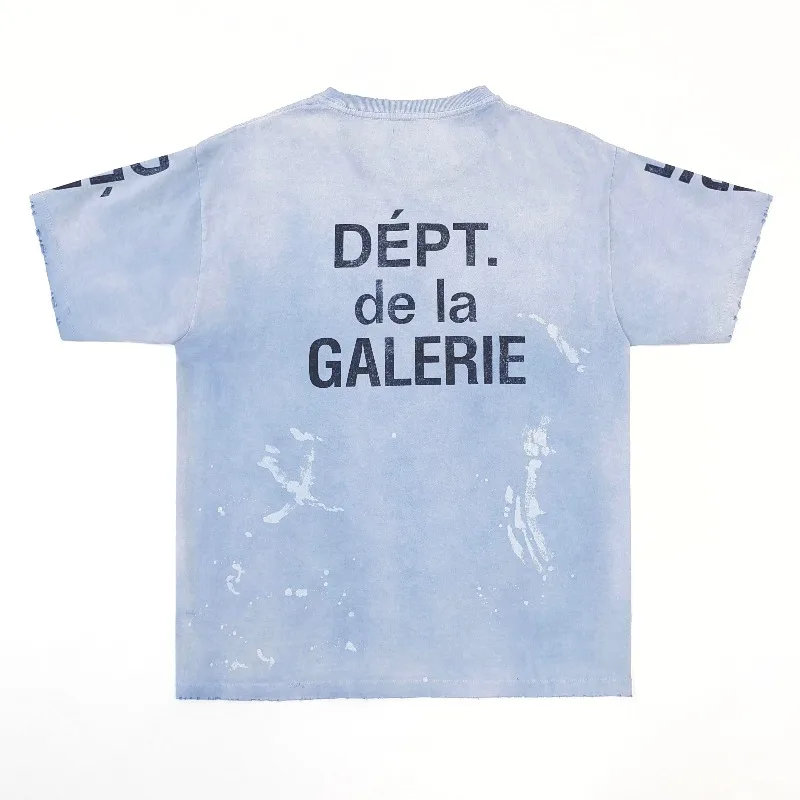 Gallery Dept vertical letter spray color short sleeve T-shirt