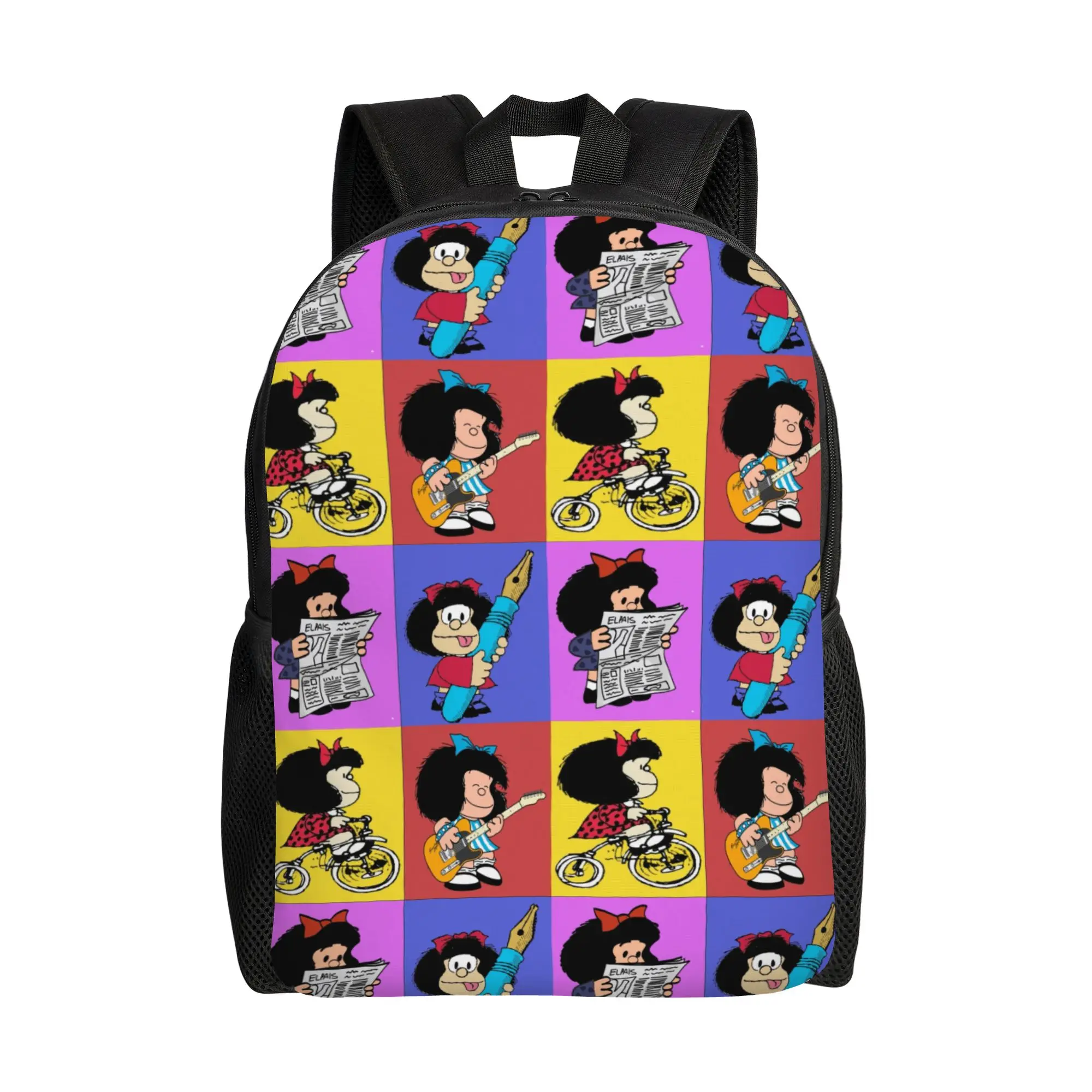 

Mafalda Casual Backpack Lightweight High School Work Daypack for Men Women Laptop Computer Canvas Bags