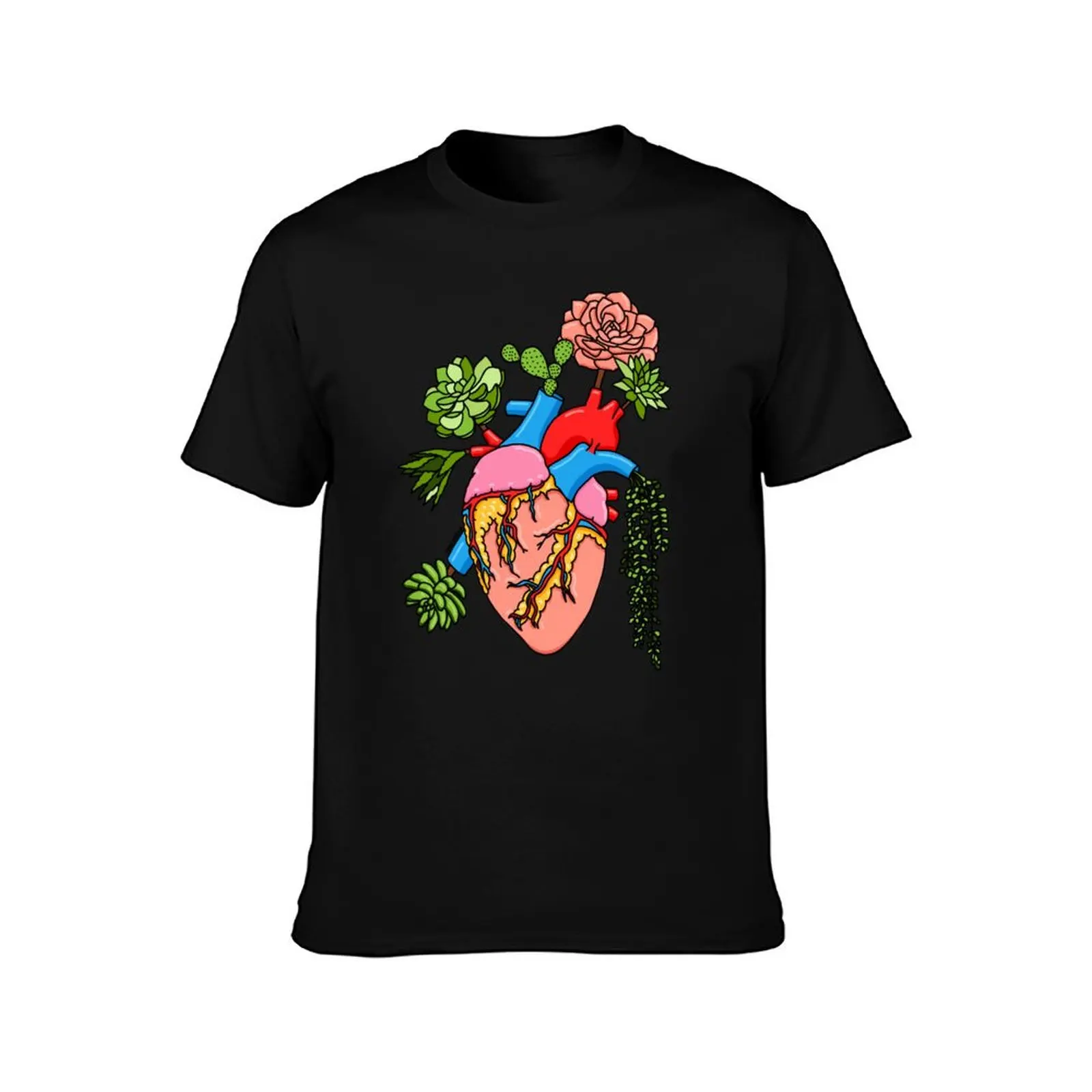 Succulent heart by Sasa Elebea T-Shirt Breathable Basic Cotton T-Shirt
