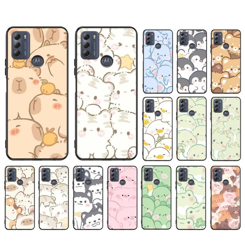 Cute bay Animal Dog Fro Pig Phone Case For Moto Edge 50 40 Pro Edge 40 30 Ultra Neo Fusion G Power G Stylus G Play E32 E20 E40 