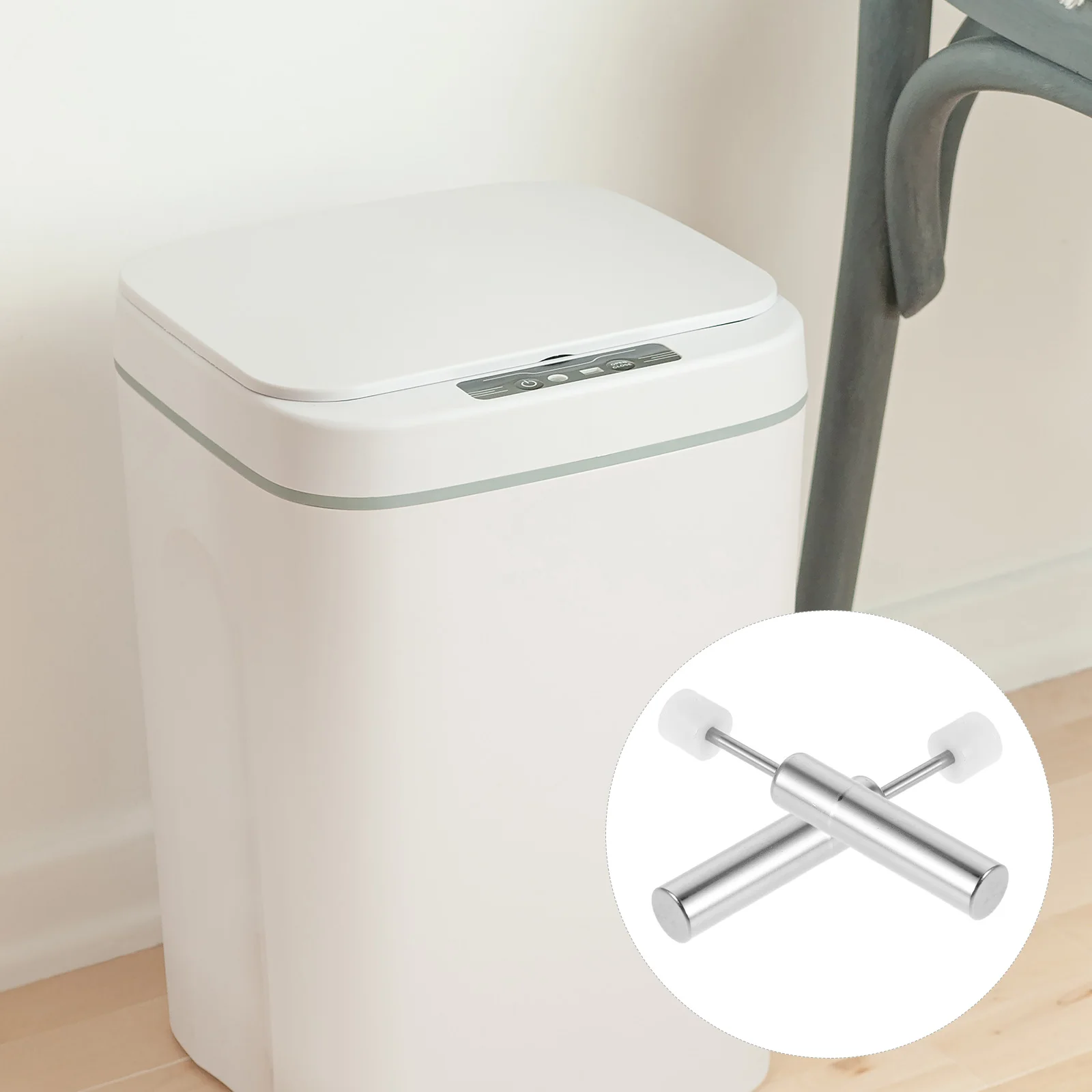 

6pcs Soft Close Trash Can Damper Stainless Steel Silent Hydraulic Lid Closure Anti-Slam Cabinet Door Buffer For Kitchen Use -