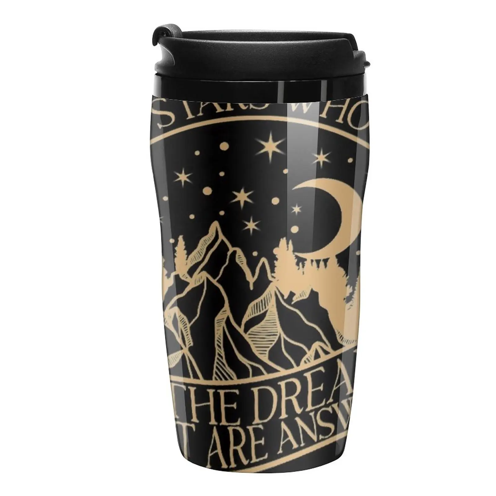 

New To the stars who listen and the dreams that are answered, Rhysand quote Travel Coffee Mug Thermos Cup Elegant Coffee Cups