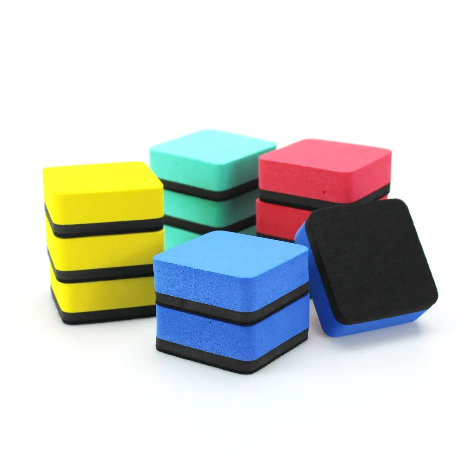 

5 Pcs Factory Colorful Foam Small Cleansers For Classroom And Office Mini Dry Erase Magnetic Whiteboard Erasers