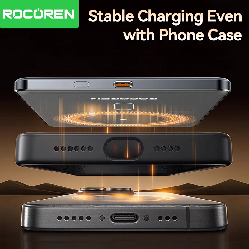 Rocoren MagSafe Magnetic Power Bank 5,000/10,000mAh for iPhone 15/16 Pro Max 3
