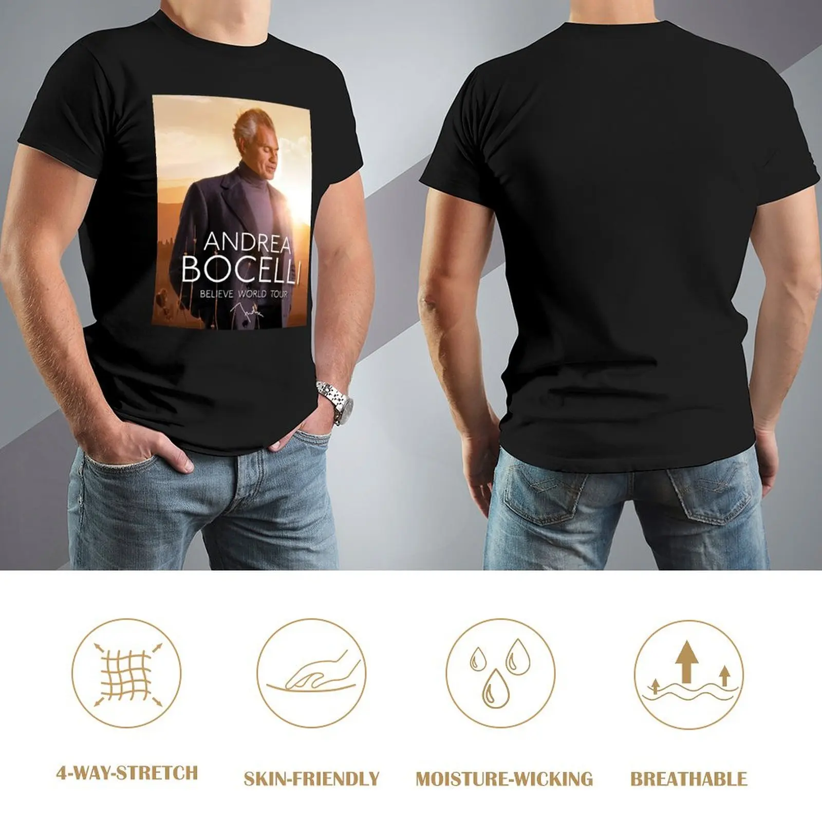 موديل جديد 2025 Bocelli Believe Wod Tour مع تي شيرت مميز على شكل حيوانات برينفور s d جرافيك تي شيرت ملابس رجالي #4