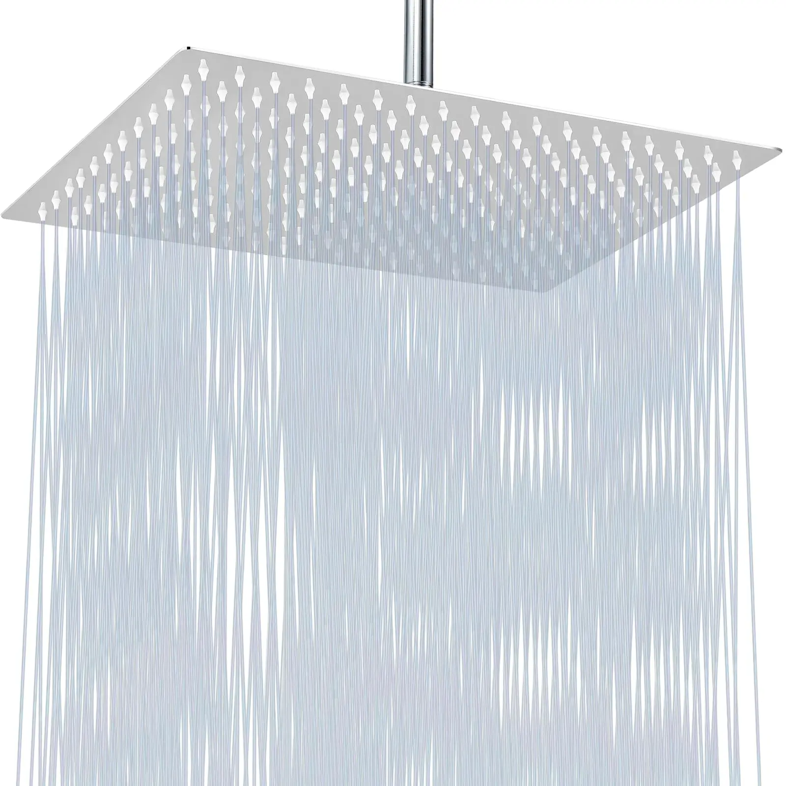 

Extra Large Rainfall Shower Head 16x12 Inch Stainless Steel Ultra Thin Ceiling Wall Mount Chrome
