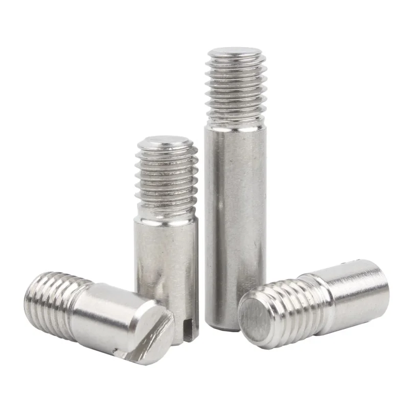 M2 M2.5 M3 M4 M5 M6 M8 M10 GB878 304 A2 Stainless Steel Outside Thread Solid Dowel Pin Slotted Head Positioning Roll Shaft