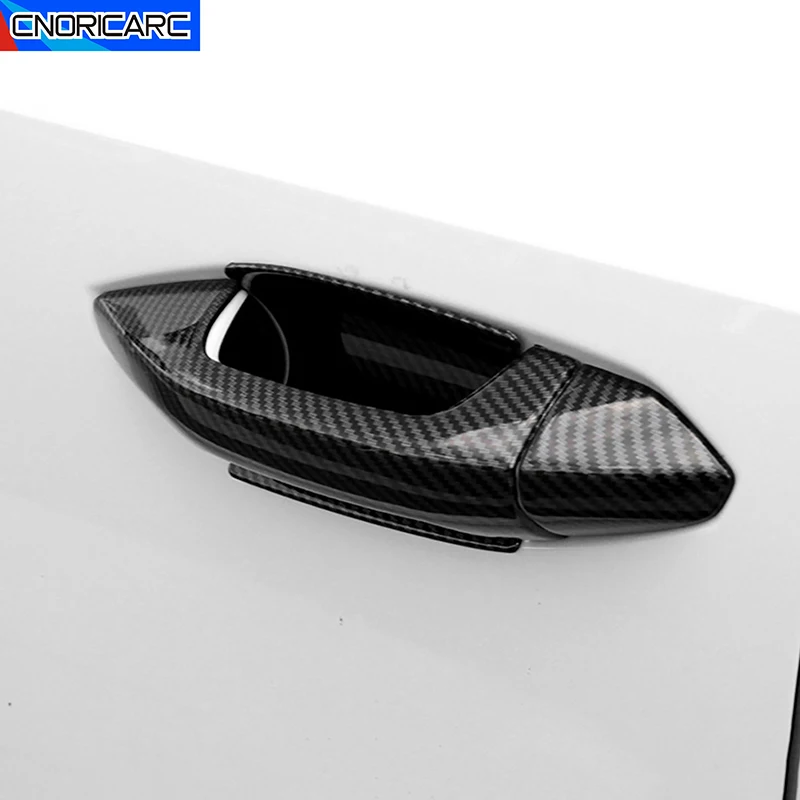 

Крышка панели чаши дверной ручки, декоративная накладка на дверную раму для Audi A3 8Y 2021 2022, левая карбоновая текстура, внешние аксессуары для автомобиля