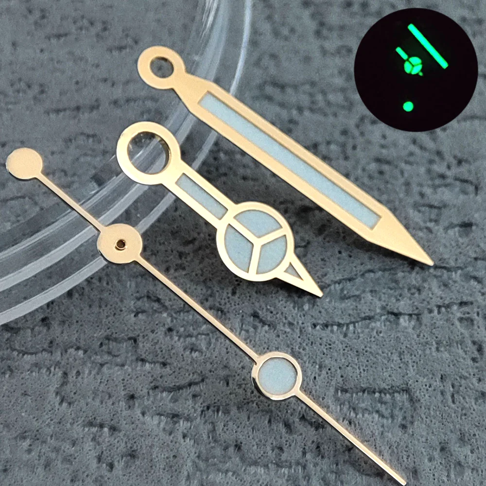 NH35 Hands Rose Gold Silver Watch Hands For NH35/NH36/4R/7S Movement Watches Pointers Green/Blue Luminous image 3