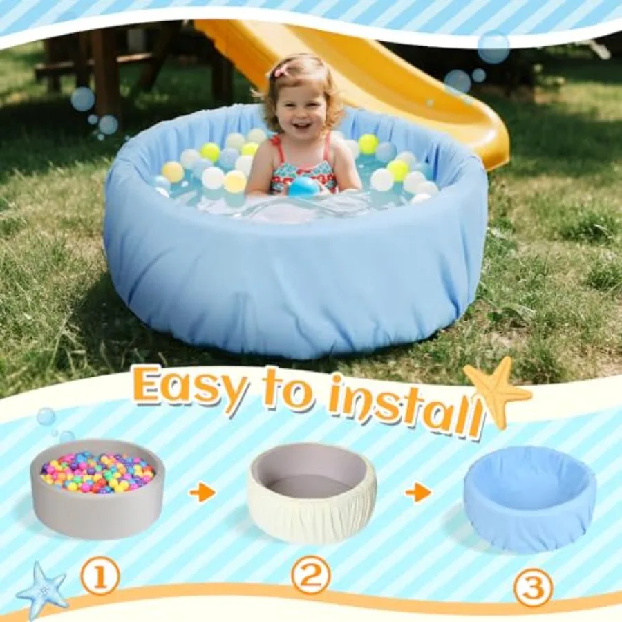 Piscina Rotonda per Bambini 90x30 cm - Adatta come Tavolo d'Acqua, Compatibile con Giochi per Bambini e Uso Interno/Esterno, Ottima come