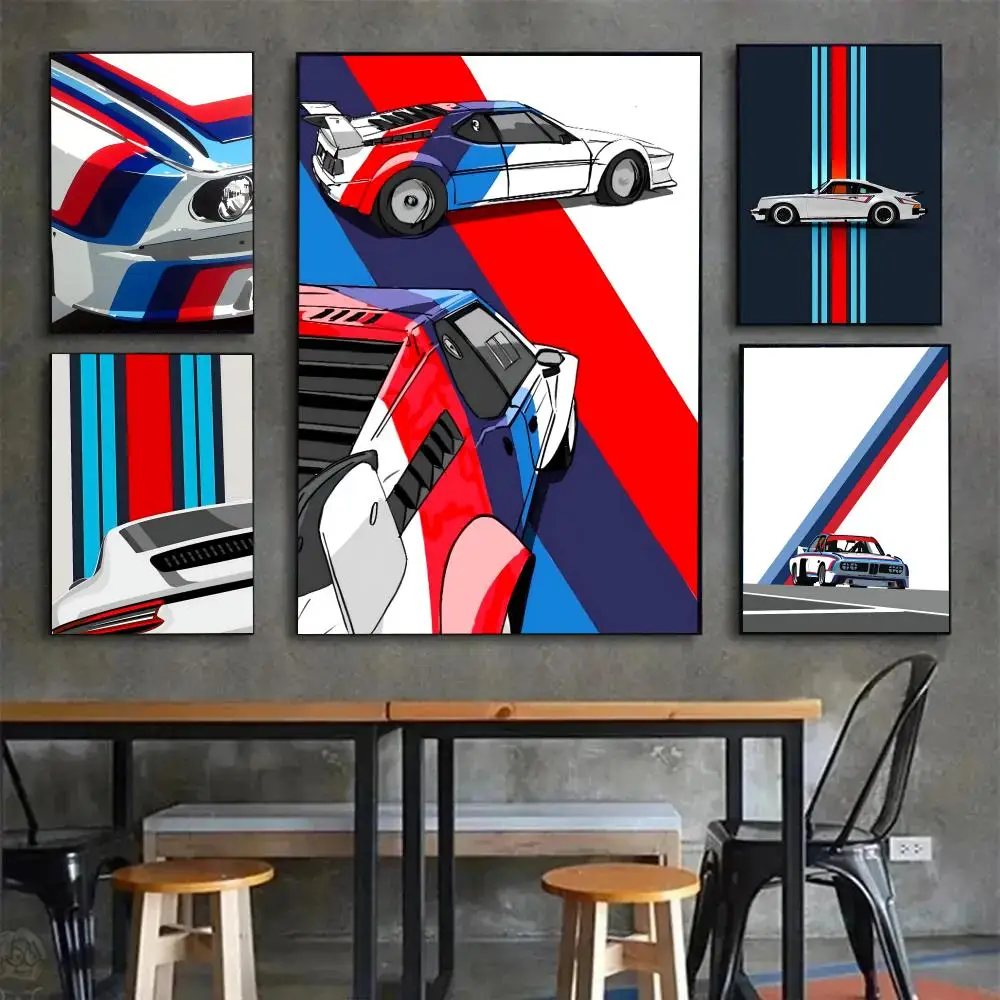 Luxury Vehicle Car Cool M-Martini Poster Poster Painting Wall Art Mural for Living Room Home Decor and Gifts
