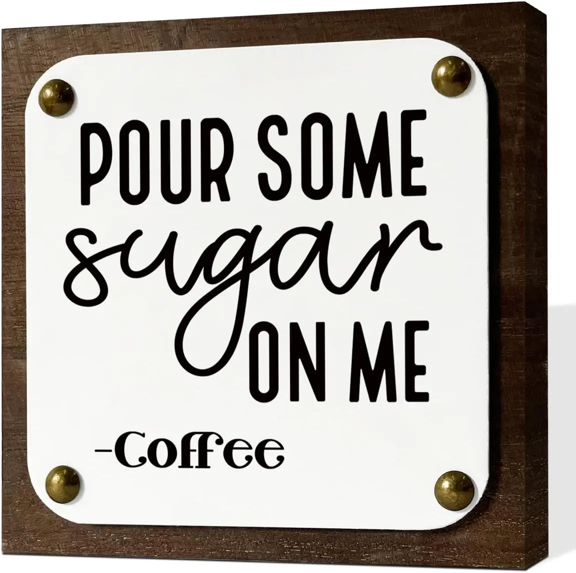 Pour Some Sugar on Me Sign, Funny Coffee Sign, Coffee Wood Sign, Wooden Box Sign Decor Art, Farmhouse Coffee Decor, Coffee Decor