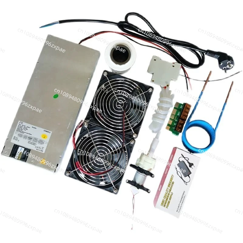 

2500W ZVS Induction Heater Induction Heating PCB Board Heating Machine Melted Metal + Coil + Crucible+Pu-mp+Power Supply