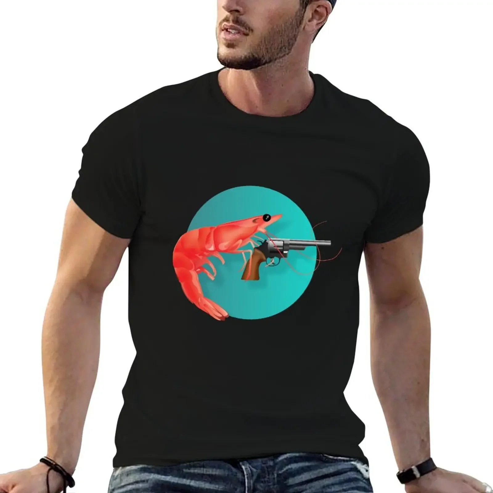 Pistol Shrimp T-Shirt oversized graphic tee oversize t-shirts man for a boy anime shirts men